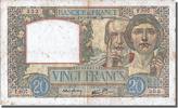France 20 Francs Banknote, 20 F 1939-1942 ''Science et Travail'' -