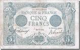 France 5 Francs Banknote, 5 F 1912-1917 ''Bleu'', 1915-03-08 -