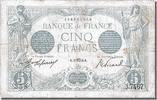 France 5 Francs Banknote, 5 F 1912-1917 ''Bleu'', 1915-08-27 -
