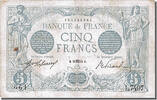 France 5 Francs Banknote, 5 F 1912-1917 ''Bleu'', 1915-08-24 -