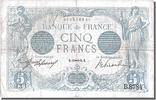 France 5 Francs Banknote, 5 F 1912-1917 ''Bleu'', 1915-11-13 -