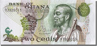 Ghana 2 Cedis Banknote, 1977-01-02 -