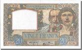 France 20 Francs Banknote, 20 F 1939-1942 ''Science et Travail'' -