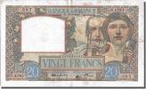 France 20 Francs Banknote, 20 F 1939-1942 ''Science et Travail'' -