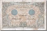 France 20 Francs Banknote, 20 F 1905-1913 ''Bleu'', 1906-09-14 -