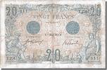 France 20 Francs Banknote, 20 F 1905-1913 ''Bleu'', 1912-10-04 -