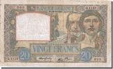France 20 Francs Banknote, 20 F 1939-1942 ''Science et Travail'' -