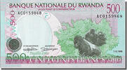 Rwanda 500 Francs Banknote, 1998-12-01 -