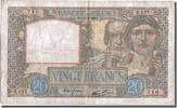 France 20 Francs Banknote, 20 F 1939-1942 ''Science et Travail'' -