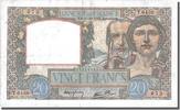 France 20 Francs Banknote, 20 F 1939-1942 ''Science et Travail'' -