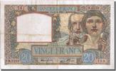 France 20 Francs Banknote, 20 F 1939-1942 ''Science et Travail'' -