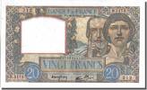 France 20 Francs Banknote, 20 F 1939-1942 ''Science et Travail'' -