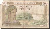 France 50 Francs Banknote, 50 F 1934-1940 ''Cérès'', 1937-09-09 -