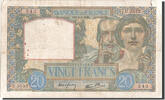 France 20 Francs Banknote, 20 F 1939-1942 ''Science et Travail'' -