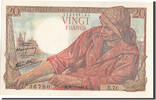 France 20 Francs Banknote, 20 F 1942-1950 ''Pêcheur'', 1943-01-28 -