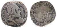 France Teston Coin, Bayonne, Silver, Sombart:4592 -