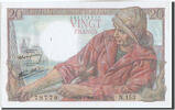 France 20 Francs 1947 Banknote, 20 F 1942-1950 ''Pêcheur'', 1947-01-09 VZ 150.19 元  ＋  41.42 元 运费