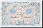 France 20 Francs Banknote, 20 F 1905-1913 ''Bleu'', 1906-10-01 -