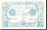 France 5 Francs 1916 Banknote, 5 F 1912-1917 ''Bleu'', 1916-11-16 VZ+ 2,501.79 元  ＋  41.42 元 运费