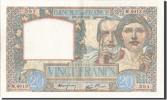 France 20 Francs Banknote, 20 F 1939-1942 ''Science et Travail'' -