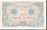 France 20 Francs 20 F 1905-1913 ''Bleu'', KM:68a, 1906-08-22, AU(50-5... -