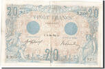France 20 Francs Banknote, 20 F 1905-1913 ''Bleu'', 1912-06-21 -