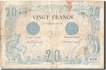 France 20 Francs Banknote, 20 F 1874-1905 ''Noir'', 1874-10-12 -