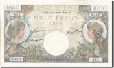 France 1000 Francs Banknote, 1 000 F 1940-1944 ''Commerce et Industrie'' -