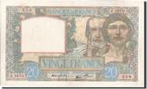France 20 Francs Banknote, 20 F 1939-1942 ''Science et Travail'' -