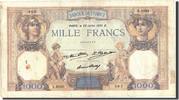 France 1000 Francs Banknote, 1 000 F 1927-1940 ''Cérès et Mercure'' -