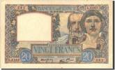 France 20 Francs Banknote, 20 F 1939-1942 ''Science et Travail'' -