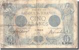 France 5 Francs Banknote, 5 F 1912-1917 ''Bleu'', 1915-10-02 -