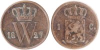 Netherlands Cent 1827 Coin, William I, Copper, KM:47 S+ 242.23 元  ＋  41.42 元 运费