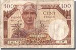France 100 Francs Banknote, 1947 French Treasury, Undated (1955), Undated -