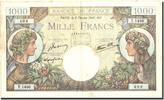 France 1000 Francs 1 000 F 1940-1944 ''Commerce et Industrie'' -