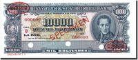 Bolivia 10,000 Bolivianos Specimen, PMG -