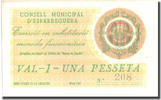 Spain 1 Peseta Banknote, ESPARREGUERA, Blason, 1937 -