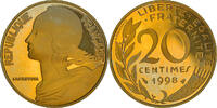France 20 Centimes Coin, Marianne, Paris, Proof / BE -