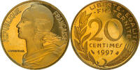 France 20 Centimes Coin, Marianne, Paris, Proof / BE -