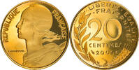 France 20 Centimes Coin, Marianne, Paris, Aluminum-Bronze -