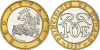 Monaco 10 Francs Coin, Rainier III, Bi-Metallic, KM:163 -