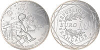 France 10 Euro Petit prince fait du cinéma, Paris, Silver -