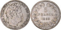 France 5 Francs Coin, Louis-Philippe, Lille, Silver -