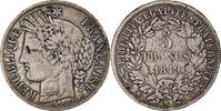 France 5 Francs Coin, Cérès, Strasbourg, Silver, KM:761.2 -
