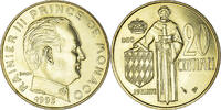 Monaco 20 Centimes Coin, Rainier III, Aluminum-Bronze -