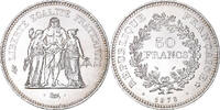 France 50 Francs Coin, Hercule, Paris, Silver, KM:941.1 -