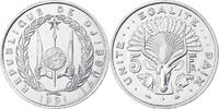 Djibouti 5 Francs Paris, Aluminum, KM:22 -
