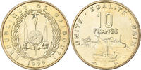 Djibouti 10 Francs Paris, Aluminum-Bronze, KM:23 -