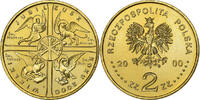 Poland 2 Zlote Warsaw, Brass, KM:376 -