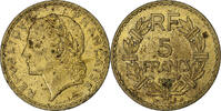 France 5 Francs Lavrillier, Aluminum-Bronze, KM:888a.1 -